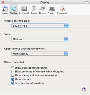 Remote Desktop Connection Mac OS X configuración