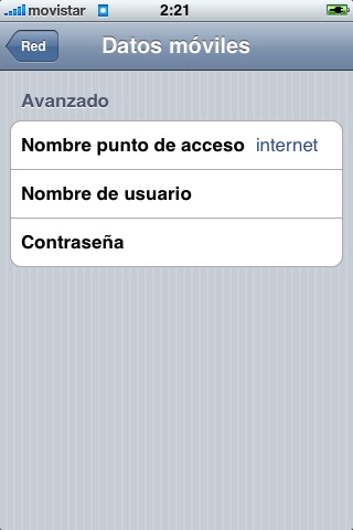 yoigo internet iphone 3g connfiguracion