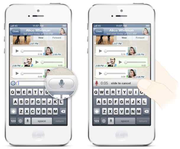 Whatsapp para iOS se actualiza con mensajes de voz