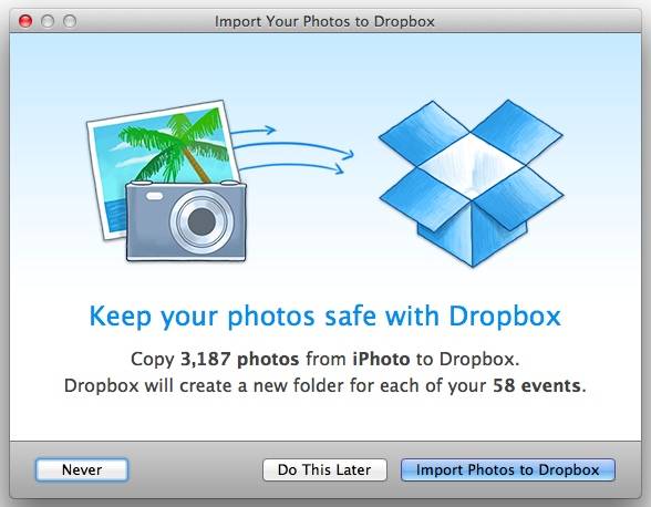 Dropbox para Mac 2.4 es hasta 2X más rápido y compatible con iPhoto