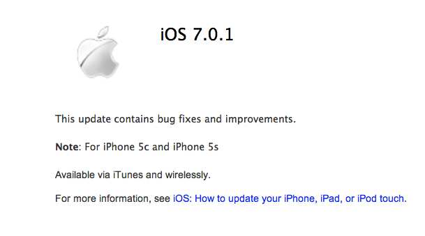 iOS 7.0.1