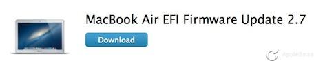 Apple lanza EFI Firmware Update 2.7 MacBook Air mediados 2013