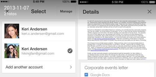 GoogleDrive para iOS mejora con multiusuario en iOS 7 y Airprint