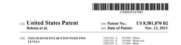patente No. 8,581,870