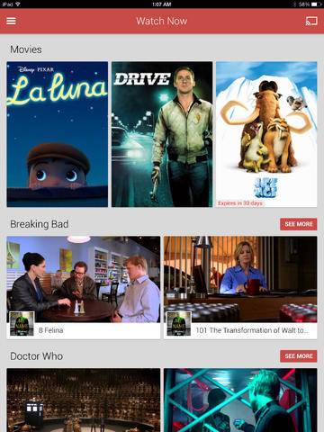 Google Play Movies and TV app llega a iOS en Estados Unidos y más países