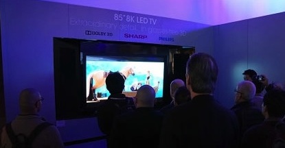 Sharp presenta en CES 2014 su primera pantalla 3D 8K