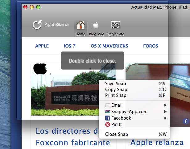 SnappyApp para Mac OS X es una forma inteligente de compartir pantallas