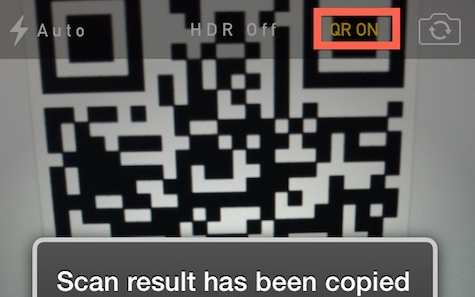 Cómo escanear códigos QR con Camera.app en iOS 7