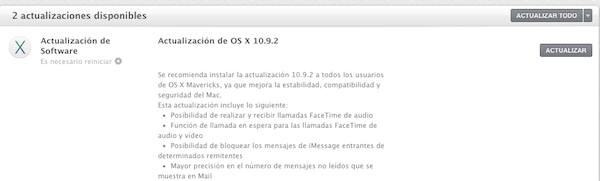 Apple publica OS X 10.9.2 que soluciona el problema SSL y mejora el audio de FaceTime