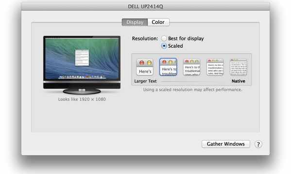 OS X 10.9.3 activa doble-pixel Retina en pantallas 4K