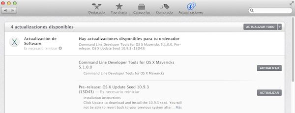 Apple tiene otra beta, OS X 10.9.3 Mavericks 13D43
