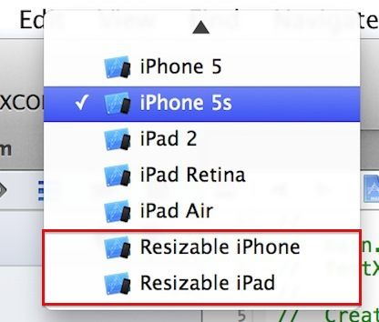 xcode  pantalla redimensionable