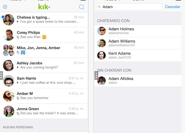 Kik Messenger app se actualiza con nueva Modern UI y más opciones
