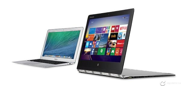 Microsoft insiste, Lenovo Yoga 3 Pro elimina Macbook Air y iPad Air 2 juntos