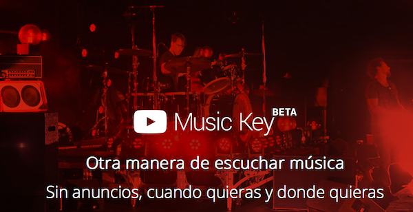 Youtube anuncia su servicio streaming YouTube Music Key