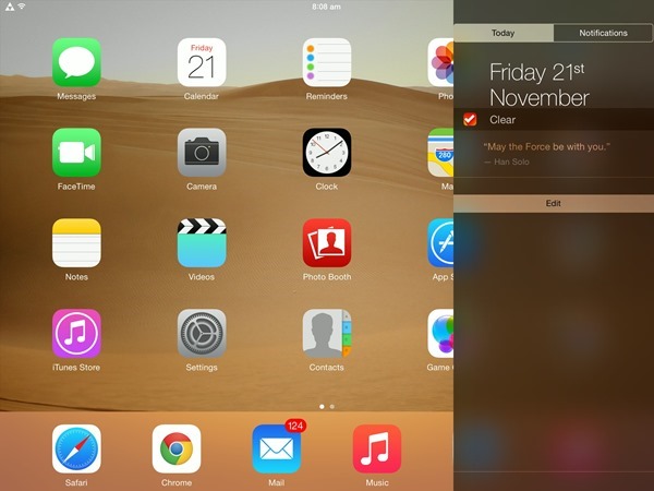 Centrum para iPad, un Centro de Notificaciones estilo Yosemite