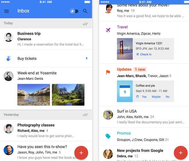 Google responde, Inbox by Gmail para iPad