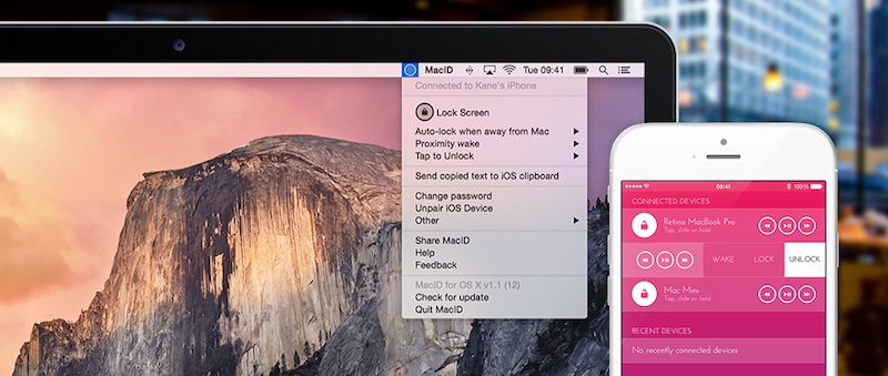 MacID app, desbloquea tu Mac con Touch ID en iPhone 5s y iPhone 6