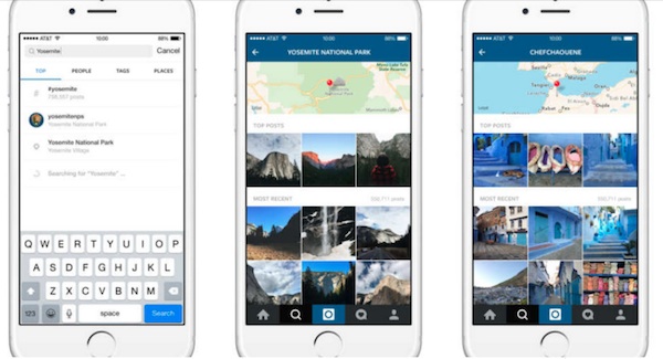 Instagram agrega búsquedas por localización y mejora fotos por tendencias