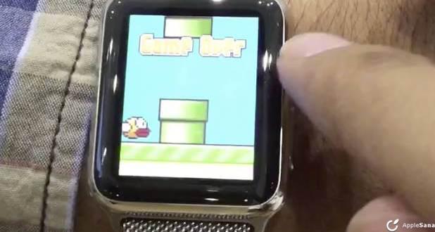 Apple Watch modificado para que funcione un clon de Flappy Bird