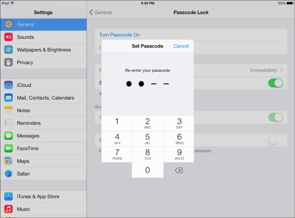 iOS  Passcode