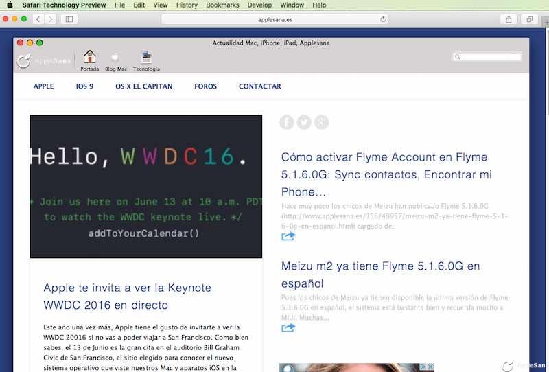 Safari Technology Preview va por la 6 y te la puedes descargar