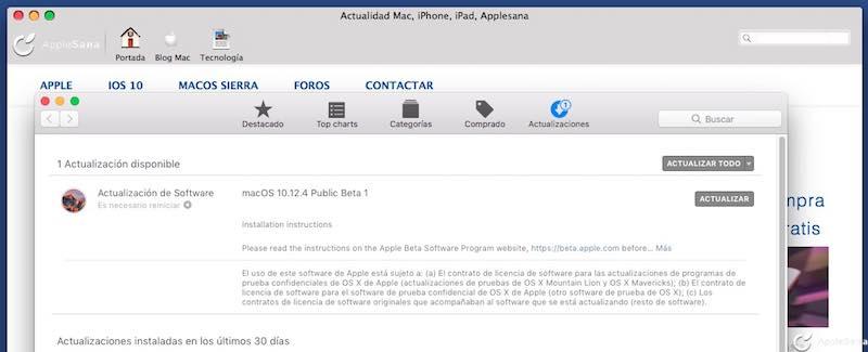 Apple tiene disponible para todos macOS Sierra 10.12.4 con Night Shift