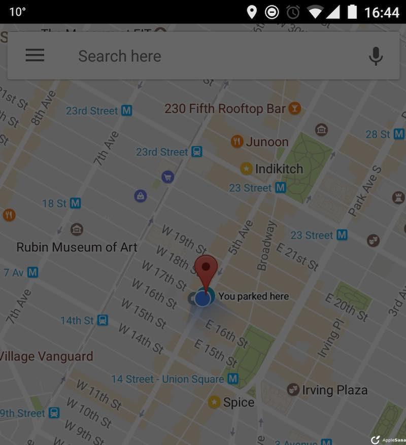 google mapas parking