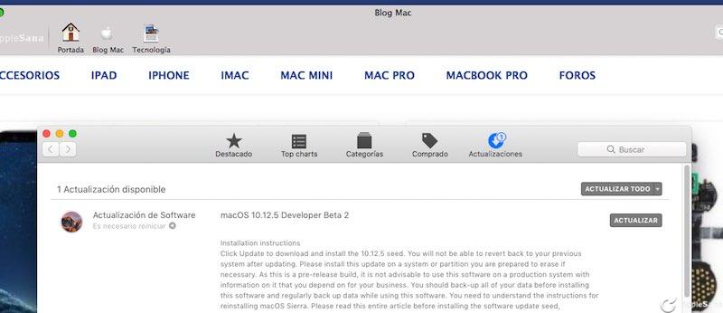 Segunda actualización macOS Sierra 10.12.5, tu Mac sigue siendo un iBrick